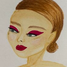 Meu projeto do curso: Retrato ilustrado em aquarela. Watercolor Painting project by Pamela Andrade - 07.06.2020