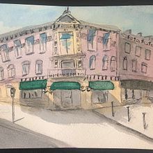 My project in Architectural Sketching with Watercolor and Ink course. Un progetto di Pittura ad acquerello di bernadette92 - 06.07.2020