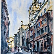 My project in Architectural Sketching with Watercolor and Ink course. Architectural Illustration project by objects_around - 07.19.2020