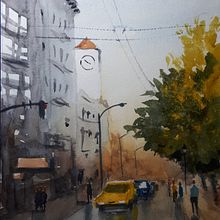 Mi Proyecto del curso: Paisajes urbanos en acuarela. Watercolor Painting project by GUILLERMO DURANTE - 07.06.2020