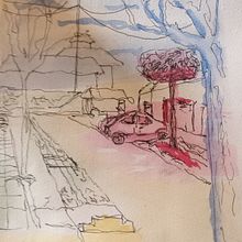 Mi Proyecto del curso: Dibujo arquitectónico con acuarela y tinta. Un progetto di Architettura di Mariángeles Bonifazi - 06.07.2020