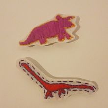 ¡Hola! Acá van mis pequeños dinosaurios ¡gracias por el curso! Me encantó ♥. Embroider project by Lud - 07.06.2020