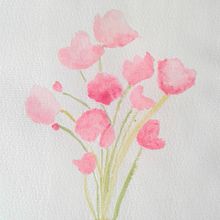 Flor~ 🌷. Watercolor Painting project by cnavarro_5 - 07.07.2020