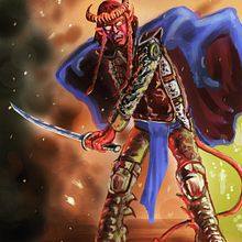 Tiefling Warcry. Design de personagens, Desenho digital e Ilustração digital projeto de Phill Sididis - 29.06.2020