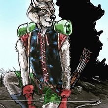 Wolven Shifter Ranger. Design de personagens, Desenho digital e Ilustração digital projeto de Phill Sididis - 28.06.2020