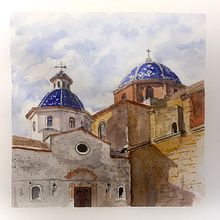 My project in Architectural Sketching with Watercolor and Ink course. Watercolor Painting project by Xavier Garci - 07.07.2020