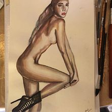 Watercolor but nude. :). Pintura em aquarela projeto de Julie Pearl Matira - 09.07.2020