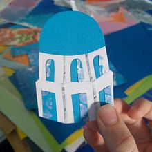 Mi Proyecto del curso: Santorini ilustrado. Projekt z dziedziny  Sztuki piękne, Kreat, wność, Trad, c i jna ilustracja użytkownika micuazul01 - 10.07.2020