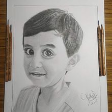 Mi Proyecto del curso: Retrato realista con lápiz de grafito - Mi sobrino Martin.. Un progetto di Disegno a matita, Disegno artistico e Disegno realistico di Camilo Zamora - 09.07.2020