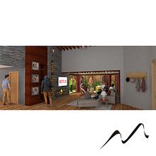 Sala de Finca de descanso. Architecture, 3D Design, Interior Design, Industrial Design, and 3D Modeling project by Yeisson Molina - 07.15.2020