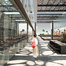 Exterior comercial. 3D, Architecture, 3D Design, Infographics, and 3D Modeling project by Claudia García San Millán - 07.10.2020
