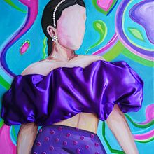 OBRA II: Rosalía & Vogue. Fine Arts, Fashion Design, Acr, and lic Painting project by Laura Bañares González - 07.14.2020