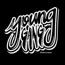 Young gang. Un progetto di Lettering e Lettering digitale di federico capón - 11.07.2020