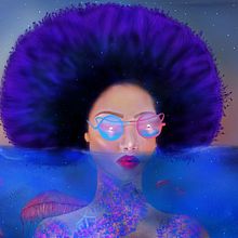 My project is about a mermaid taking a look at the sunset.. Digital Drawing project by Tola Tess - 07.11.2020