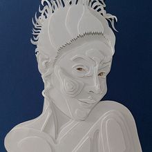 Meu projeto do curso: Retratos 3D com camadas de papel. Un projet de DIY , et Carnet de croquis de kiesqui - 11.07.2020