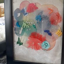 Mi Proyecto del curso: Técnicas básicas de bordado y acuarela. Un progetto di Creatività, Interior Design, Design e Interior design di Jeannette Pizarro Muñoz - 11.07.2020