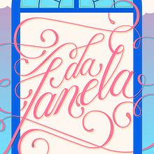 da janela | lettering. Un proyecto de Ilustración tradicional, Lettering y Tipografía de juliana takeuchi - 30.07.2020