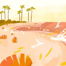 Beach background. Un proyecto de Concept Art, Dibujo digital e Ilustración tradicional de Cris Tamay - 07.06.2020
