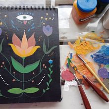 Mi Proyecto del curso: Introducción a la ilustración floral con acrílico. Projekt z dziedziny Trad, c, jna ilustracja, Malarstwo akr i lowe użytkownika m_soledad20 - 11.07.2020