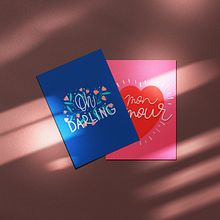 Proyecto personal de postales personalizadas  Ein Projekt aus dem Bereich Lettering von Marieta Garabatea - 12.07.2020