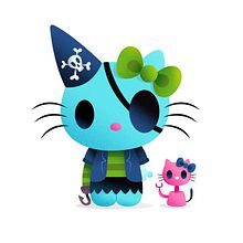 Hello Kitty x Nathan. Character Design, Digital Illustration, Traditional illustration, and Vector Illustration project by Nathan Jurevicius - 08.21.2020