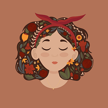 Meu projeto do curso: Retrato ilustrado com elementos botânicos. Een project van  Artistieke tekening, Digitale tekening,  Botanische illustratie y Digitale illustratie van Karoline Santos Souza - 13.07.2020