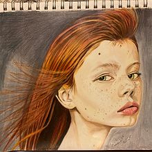 Mi Proyecto del curso:  Retrato realista con lápices de colores. Portrait Drawing project by Andy Rosales - 07.13.2020