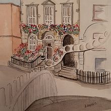 My project in Architectural Sketching with Watercolor and Ink course. Animation, Architectural Illustration, Artistic Drawing, Children's Illustration, Concept Art, and Digital Illustration project by Amanda Hughes - 07.13.2020