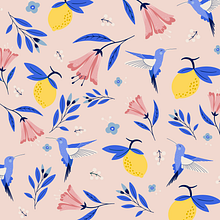 Colibri Madness Ein Projekt aus dem Bereich Musterdesign von danielacastroram - 13.07.2020