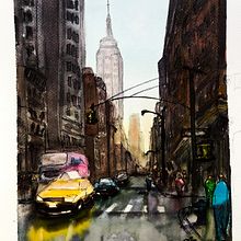 My project in Urban Landscapes in Watercolor course. Pintura em aquarela projeto de Esther Franco-Gray - 13.07.2020