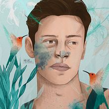 Mi Proyecto del curso: Retrato ilustrado con Procreate. Desenho de retrato, Ilustração tradicional e Ilustração botânica projeto de Andrés Caro - 13.07.2020