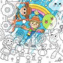 IMA Toys / Lonas Gigantes para Pintar. Un progetto di Character design, Illustrazione infantile, Design digitale e Illustrazione digitale di Pamela Barbieri - 14.07.2020