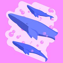 Ballenas. Desenho, Desenho digital, e Design projeto de Sara Palomo Campesino - 14.07.2020