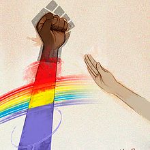 Frente al fascismo, puños arriba !. Traditional illustration project by alicia borges - 07.14.2020