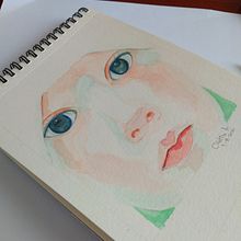 Mi Proyecto del curso: Retrato ilustrado en acuarela. Watercolor Painting project by Red Rosemary - 07.15.2020