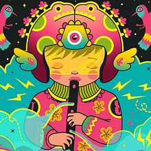 Cosmic. Drawing, Pencil Drawing, Digital Drawing, Art Direction, Traditional illustration, Digital Illustration, Children's Illustration, and Vector Illustration project by Dan Gonzales - 07.15.2020