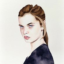 Watercolor portrait. Projekt z dziedziny Malowanie akwarelą, Trad, c, jna ilustracja i Portret użytkownika Ellen van Ham - 15.07.2020