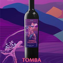 Rótulo Vinho Tomba Gigantes. Design digital e Ilustração tradicional projeto de Nuno Quaresma - 15.07.2020