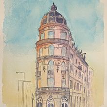 Architectural sketching with watercolor. Projekt z dziedziny Sketching i Malowanie akwarelą użytkownika José Basto da Silva - 15.07.2020