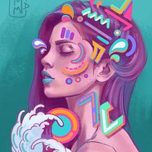 Mi Proyecto del curso: Retrato creativo ilustrado con Procreate. Digital Drawing, and Traditional illustration project by Marina Mex - 07.15.2020