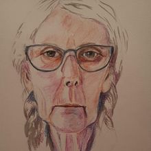 'My project in  Watercolor Portrait Sketchbook course. A Boy (oops), Man and His Dog. Portrait Drawing project by Bobbi Wendland - 07.15.2020