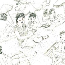 Infancia. Drawing, and Traditional illustration project by Fátima Ordinola - 07.16.2017