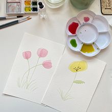 Flores. Drawing, and Watercolor Painting project by Eva Rueda - 07.16.2020