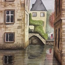 Wäschung raushänge. Un progetto di Disegno, Illustrazione tradizionale, Paesaggismo, Pittura e Pittura ad acquerello di Sergio Vera - 02.07.2020