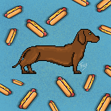 cachorro salsicha. Digital Drawing, Traditional illustration, Digital Illustration, and Pixel Art project by Tyler Sawinsky - 06.10.2020