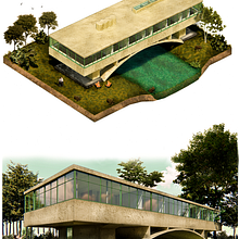 Ilustración Digital - Museo Casa Sobre el Arroyo . Un proyecto de Ilustración arquitectónica de Lucas Maximiliano Torres - 17.07.2020