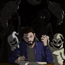 Dibujando con mis fantasmas . Un progetto di Illustrazione tradizionale e Illustrazione digitale di Adrian Gonzalez - 18.07.2020