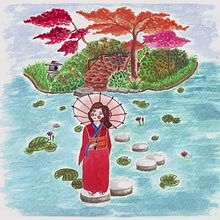 Mi Proyecto del curso: Ilustración en acuarela con influencia japonesa. Un projet de Illustration traditionnelle et Illustration jeunesse de Michelle Salazar Román - 18.07.2020