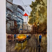 My project in Urban Landscapes in Watercolor course. Un proyecto de Pintura a la acuarela de indu_ks - 18.07.2020