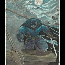 Batman Leatherwing_Homenaje a Quique Alcatena. Sketching, Comic, Pencil Drawing, Traditional illustration, Ink Illustration, and Watercolor Painting project by Walter R. Perez - 07.11.2020